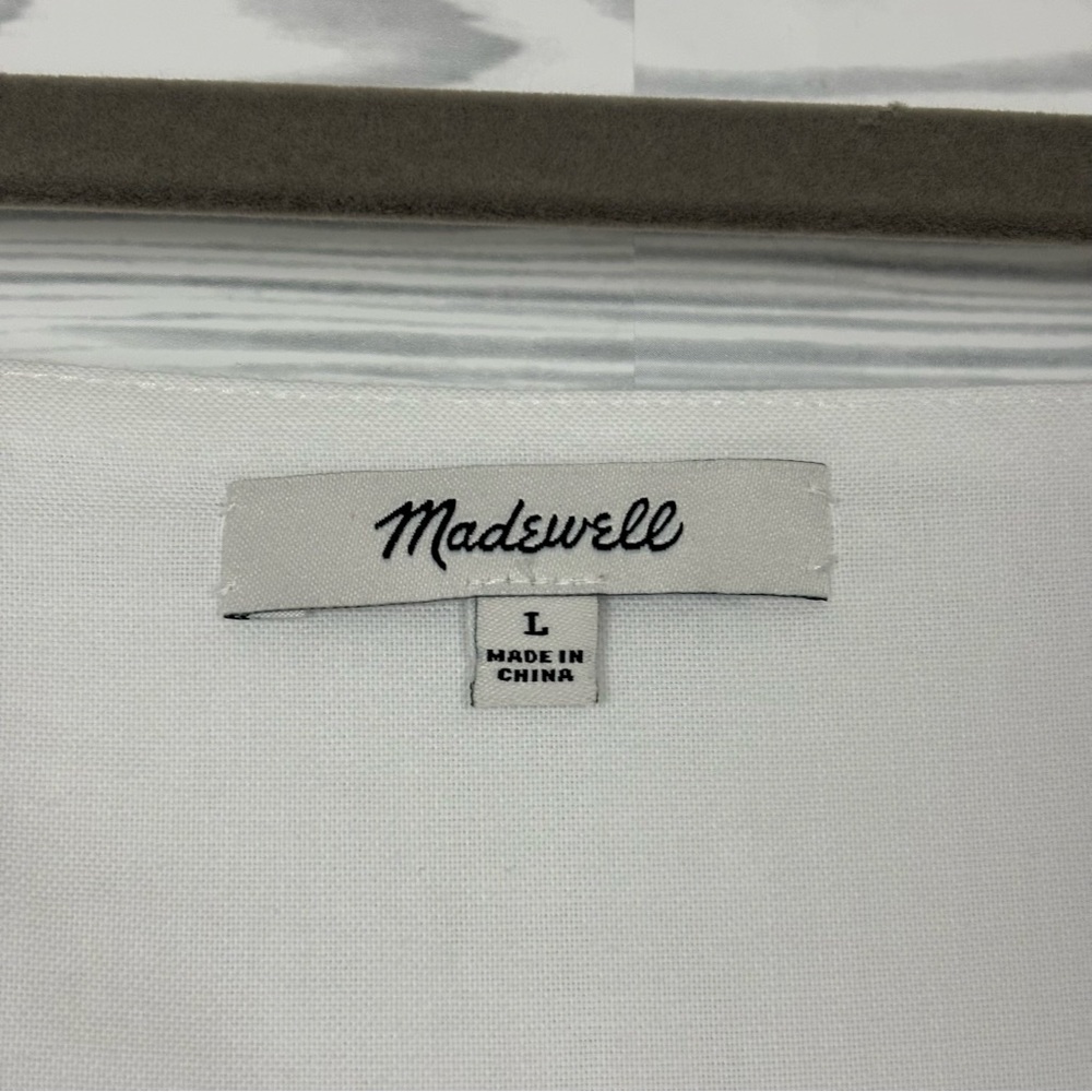 Madewell Pom-Pom Butterfly Top Blouse Size Large - Picture 7 of 10